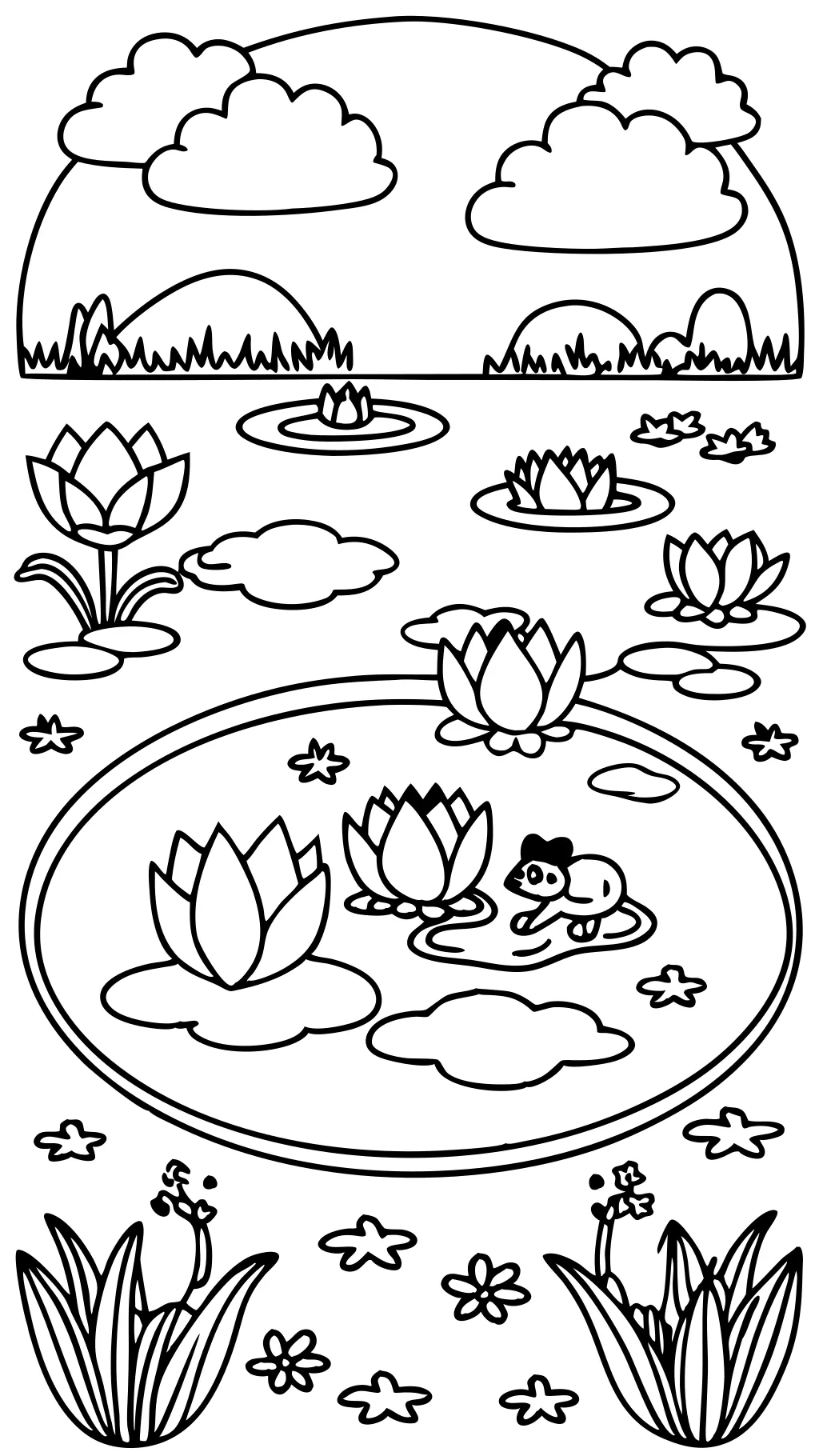 pond coloring page